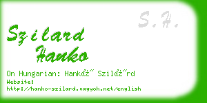 szilard hanko business card